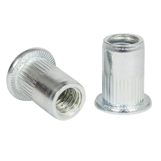 Vendita online Inserto filettato zigrinato a testa cilindrica in acciaio inox AISI 304 Cu